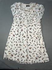 The Kooples Feather Print SIlk Dress Size Medium