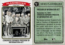2023 Topps Heritage - News Flashbacks #NF-9 Freedom of Information Act