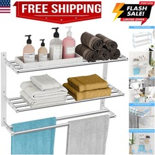 Bathroom Towel Rack 24", 3 Tier Towel Racks for Bathroom Wall Mounted, Bathro...
