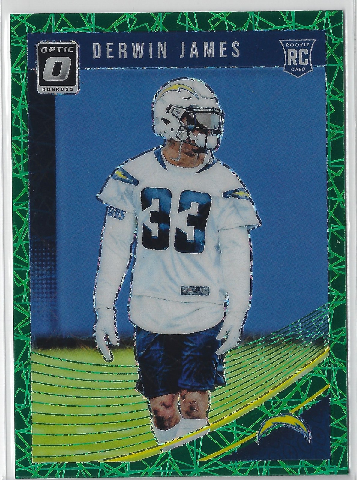 Derwin James RC 2018 Donruss Optic Rookies Green Velocity Prizm #108