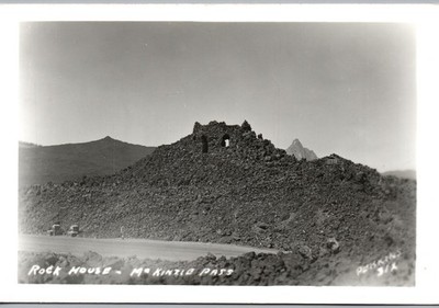 McKenzie Pass, Oregon - Dee Wright Observatory - RPPC Postcard