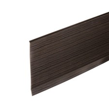 10ft x 4" Baseboard Trim Peel and Stick Flexible Molding Black Walnut Wood Grain