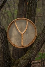 20  Handmade Shaman Drum   Wild Boar Hide   Traditional Shamanic Instrument