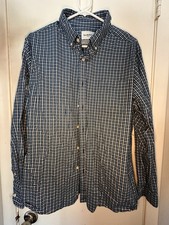 Goodfellow & Co Men s Blue Plaid Poplin Butto...