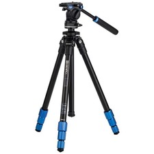 Benro 4-Section Aluminum Slim Video Tripod with S2P Head