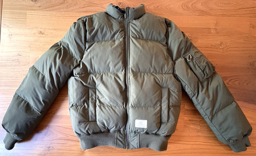 Alpha Industries MA-1 Quilted Puffer Bomber Jacket Women's Small Olive Khaki