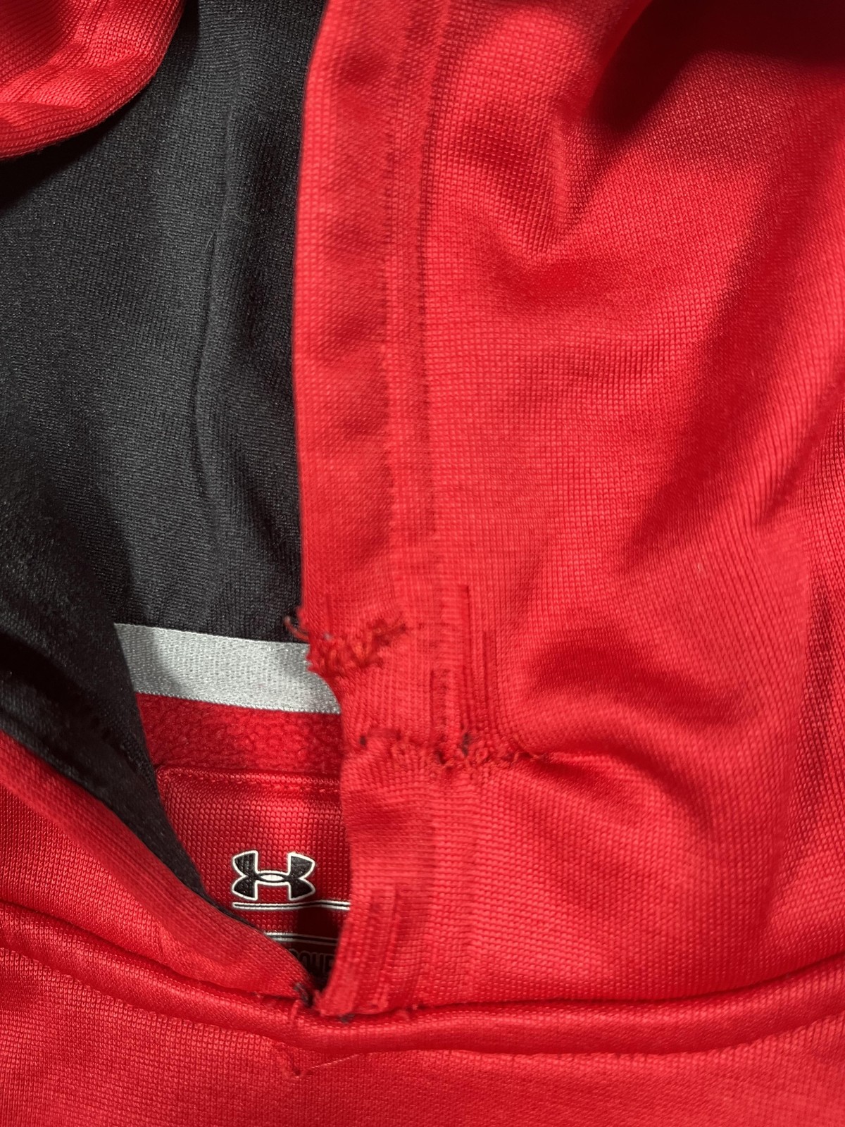 Under Armour Hoodie Youth Medium Red ColdGear Iron Man Marvel UA Storm Graphic