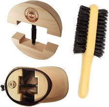 Premium Hat Stretcher with Bonus Hat Brush Solid Wood, One Size Fits All, Heavy 