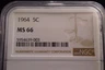 1964 Jefferson Nickel NGC MS66