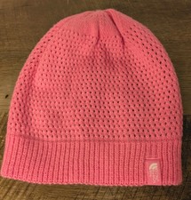 THE NORTH FACE YOUTH SHINSKY REVERSIBLE BEANIE GEM PINK BLACK SIZE MEDIUM