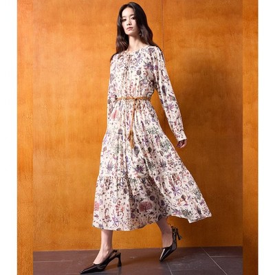 blue floral long dress Layla Tulle Maxi Dress main image 1