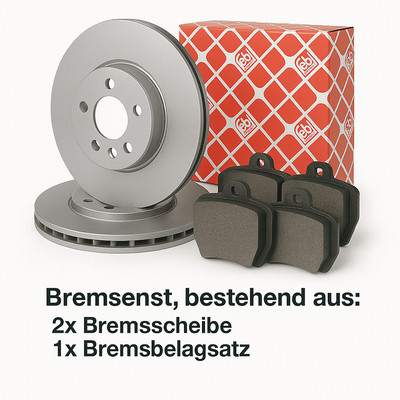 FEBI BILSTEIN Bremsenset Bremsscheiben & Beläge Vorne für Ford