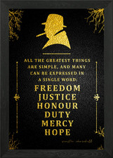 Winston Churchil Quote Framed Wall Art Poster Canvas Print Picture