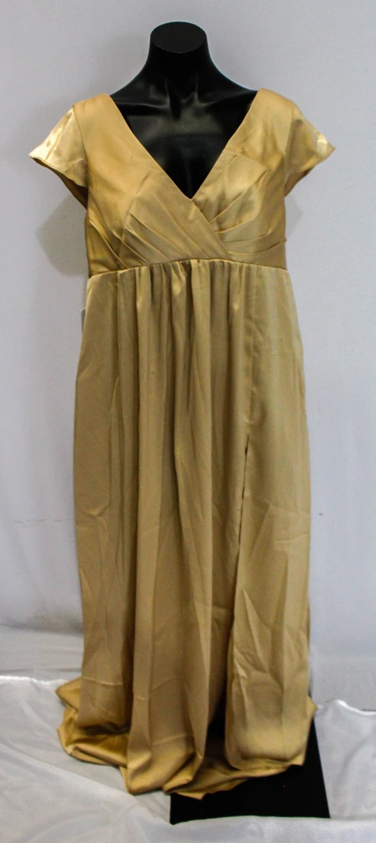 metallic gold maternity dress Yellow main image 1