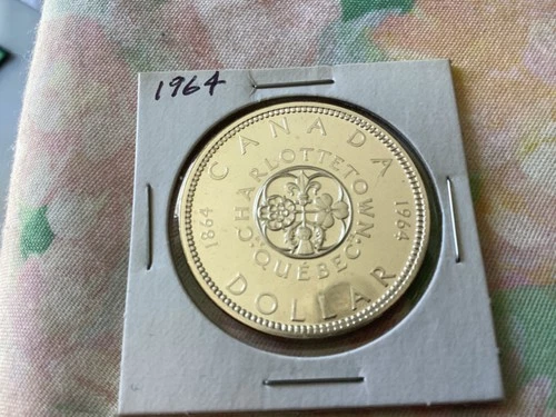 1964 Canada Silver $1 Dollar Coin AU