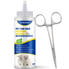 Upgraded Dog Ear Powder,Dog Ear Infection Treatment with 5.5inch Ear Hair Rem...