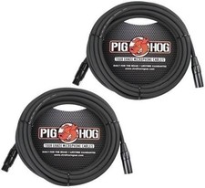 Pig Hog PHM25 XLR 25 Foot 2 Pack Tour Grade Microphone Cables