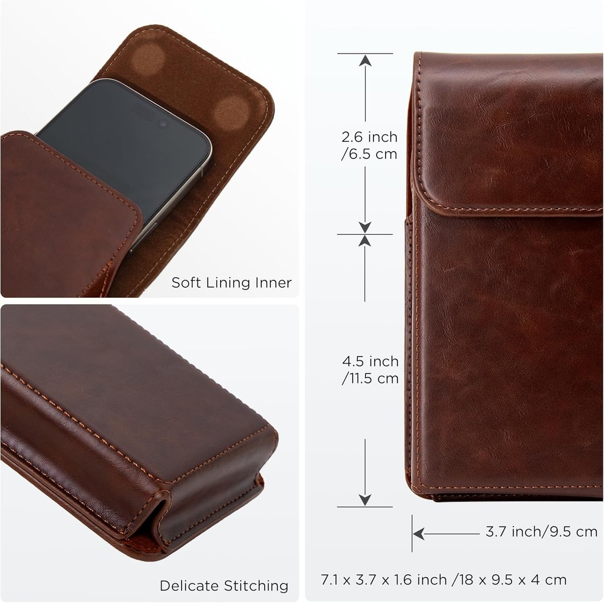Lankashi Flip Vera Pelle Case per Doro Liberto 820 Mini