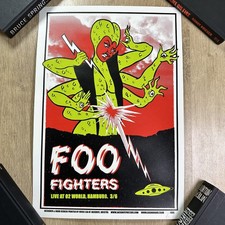Foo Fighters 02 World Hamburg Germany 2015 Rare Original Concert Poster Signed