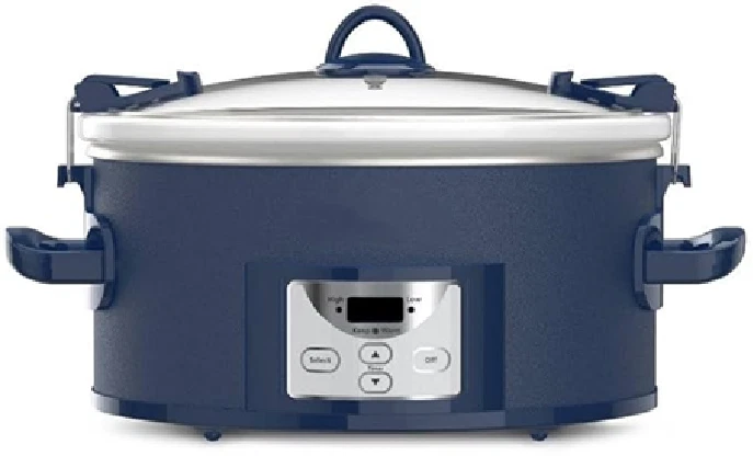 Crock-Pot 7qt One Touch Cook & Carry Slow Cooker Blue Locking Lid Programmable