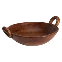 SchüSsel Holzschale Servierschale Braun 25X33Cm Aus Mangoholz Schale Mit Griffen