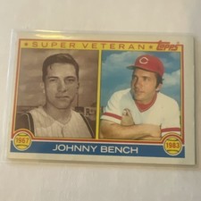 Topps Johnny Bench 1983 Topps Super-Vet Base Set #61 Cincinnati Reds Card