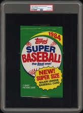 1984 TOPPS SUPER BASEBALL CELLO PACK DARRYL STRAWBERRY CELLO PACK PSA 10
