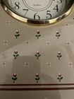VTG  Elgin Dome Quartz Clock Cottage Mantel Beige, Maroon, Flowers 12" WORKS — photo 7