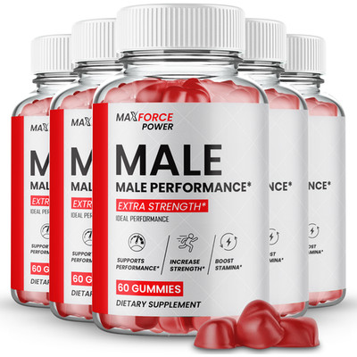 MaxForce Power Gummies, Official Max Force Power Supplement Gummies (5 Pack)