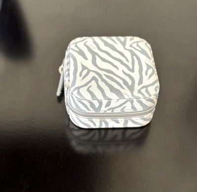 Milly Travel Jewelry Box Organizer Blue White Animal Print FabFitFun New