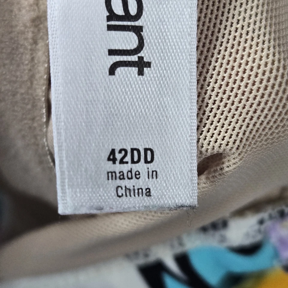 Lane Bryant женщин купальный костюм 42DD красный цветочный футболка на косточках слегка с подкладкой - Изображение 4 из 4