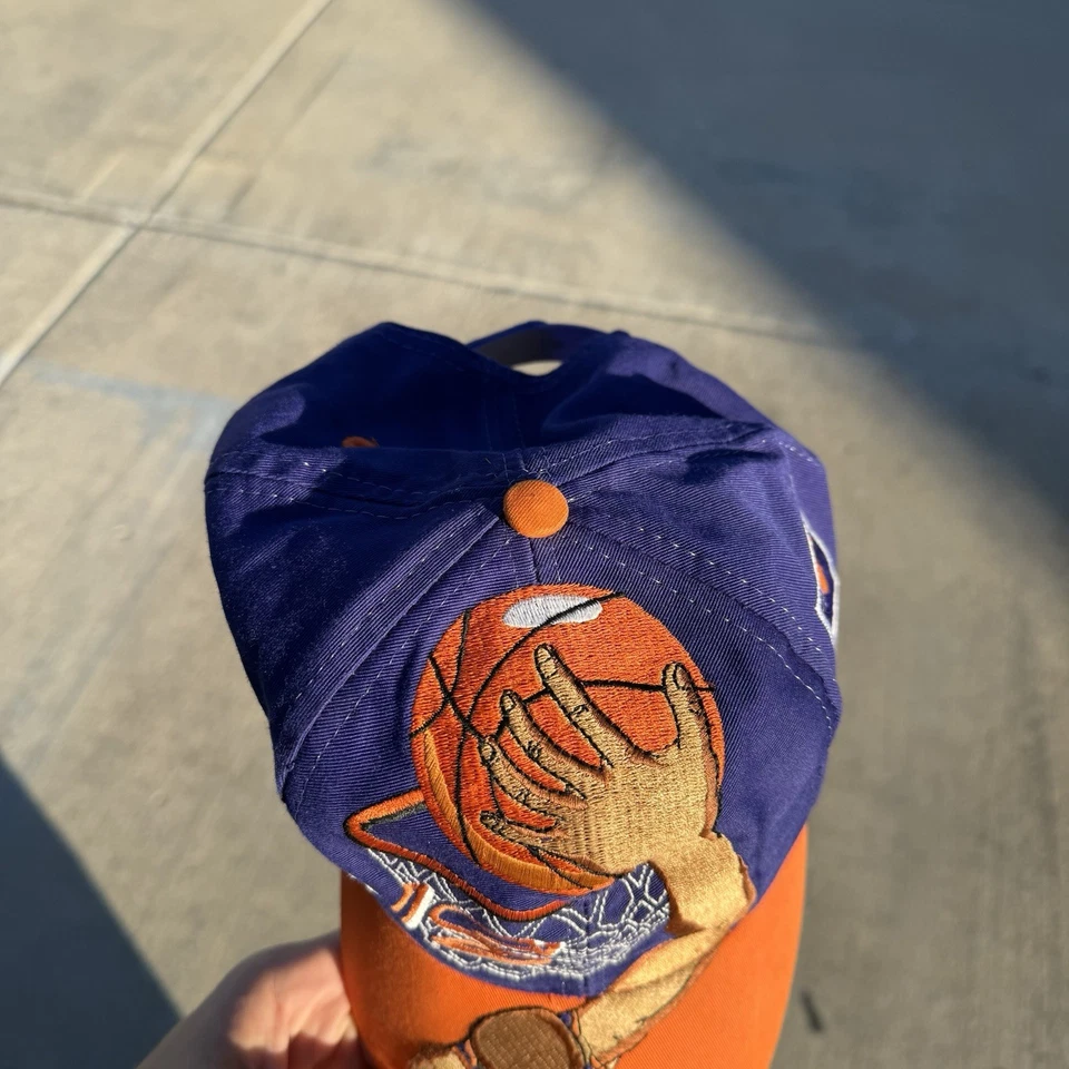 Gorra de baloncesto vintage de sarga Dunk para jugador de los Phoenix Suns de la NBA de la década de 1990 Foto 4 de 4