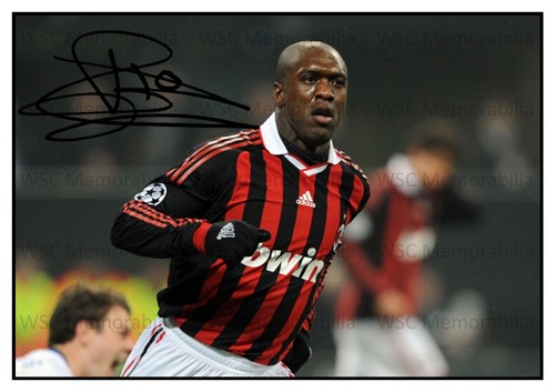 12585. Clarence Seedorf Signed Pictures A4 Prints AC Inter Milan Madrid Ajax etc