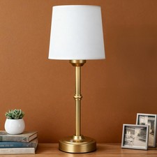 Cordless Table Lamp Rechargeable Battery 6000mAh Fabric Shade 3000K Decor