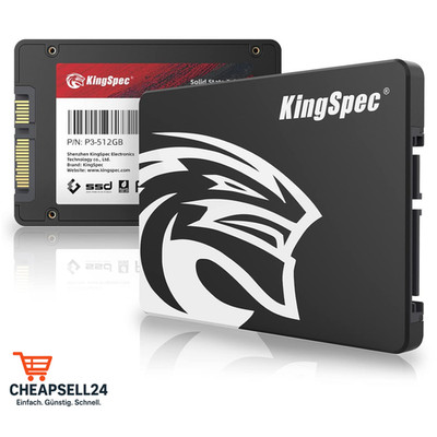 KingSpec 512GB 2,5 Zoll SATA SSD 3D NAND Flash 2,5