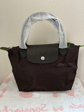 Borsa a mano Longchamp Le Pliage piccola in nylon marrone pieghevole