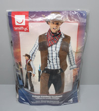 Smiffys Herren Fransen M Cowboy Kostüm mit Weste Chaps Halstuch und Hut ,NEU