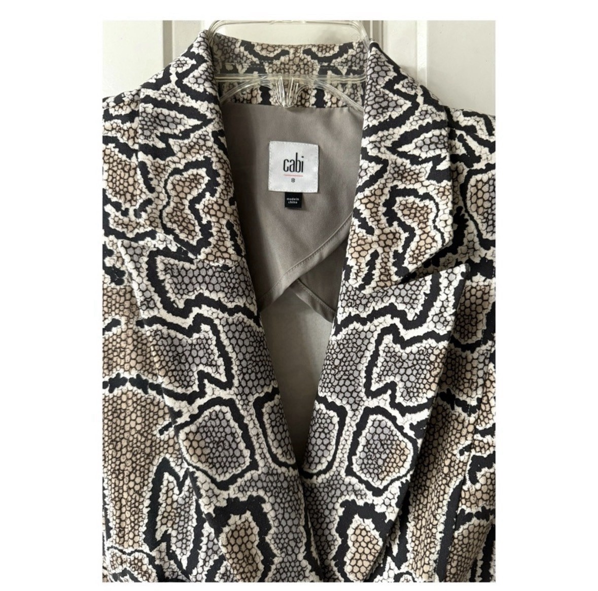 CAbi Python Print Double Breasted Blazer Style 37… - image 9