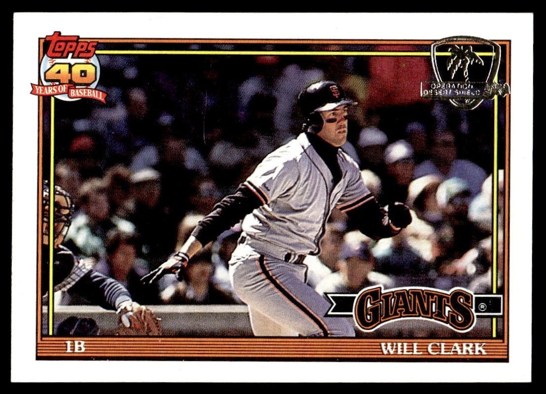 1991 TOPPS DESERT SHIELD WILL CLARK #500