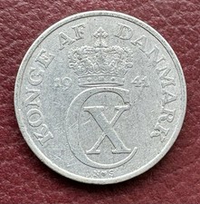 1941 Denmark 2 Ore, Christian X (Aluminum, 1.2 g), About VF