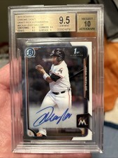 Josh Naylor 2015 Bowman Chrome Draft Pick Prospects Auto BGS 9.5/10 Guardians