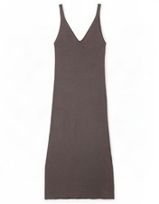 Zara Womens Sleeveless Maxi Dress UK 8 Small Grey Viscose AJ07
