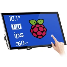 Raspberry Pi 10.1" Touchscreen Monitor, 1024x600, Portable HDMI Display