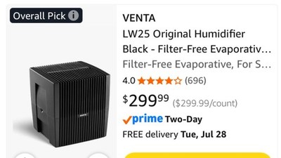 Venta LW25 Comfort Plus 485ft Humidifier NEW!