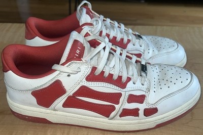 Amiri Skel Low Top White Red Size 9 42