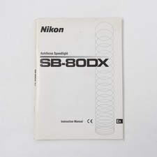 Nikon SB-80DX Flash Manual Book ENG. version