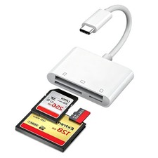 USB-C to SD CF TF Card Reader for iPad Pro/Macbook Supports CompactCF/SD/TF card