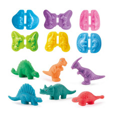 Knete Dinosaurier Set 6 Werkzeuge f&uuml;r Kinder ab 3 Jahren 12 Teile, kreatives