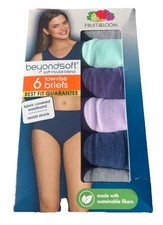 Fruit Of The Loom Women  s Size 2XL 9 Beyond Soft 6-pack Briefs