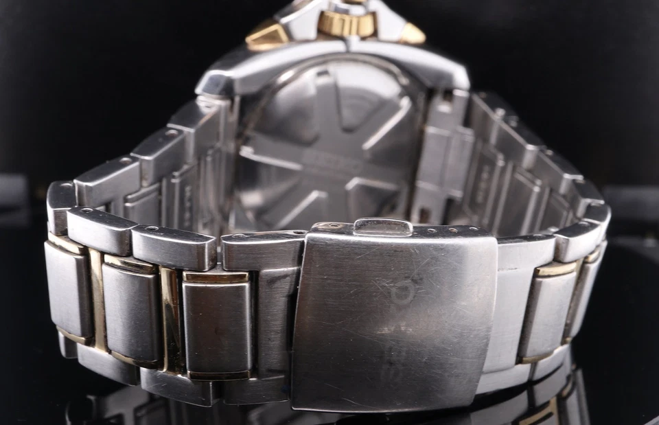 Reloj Pulsera Seiko Velatura Cronógrafo 48mm Automático 7T62-0HDO $1 Sin Res PARA ARREGLAR Foto 4 de 4